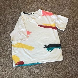 muti-colored t-shirt